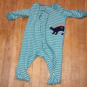 3month Dinosaur footie onesie.